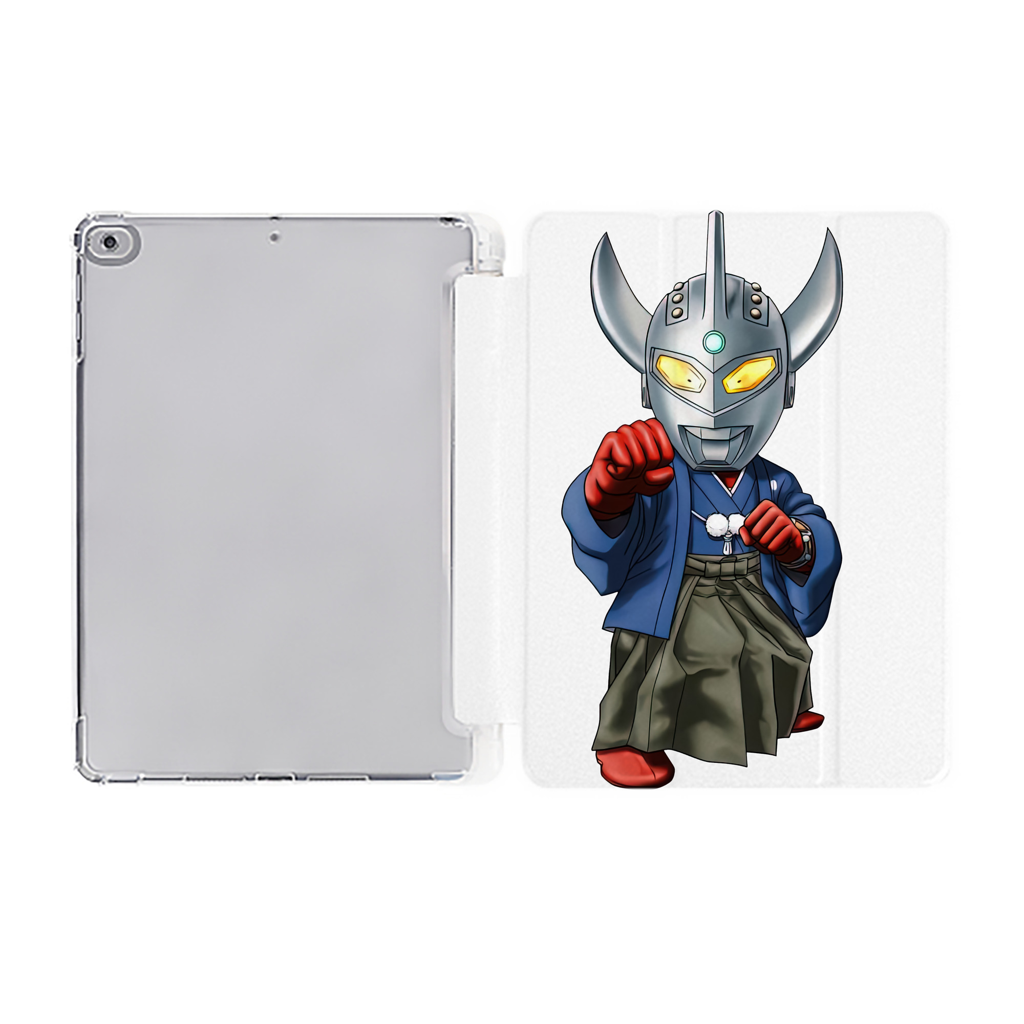 （画像用） ウルトラマン Ultraman IPad ケース ペン収納付き 三つ折りスタンド PUレザー×シリコン 対応機種9.5/10.5/10.9インチ